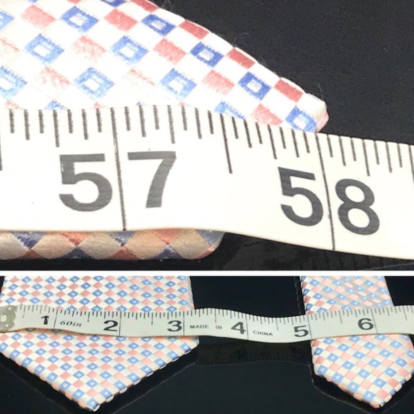 Michael Kors NEW Blue Pink Diamond Dot Print Tie - Picture 3 of 3